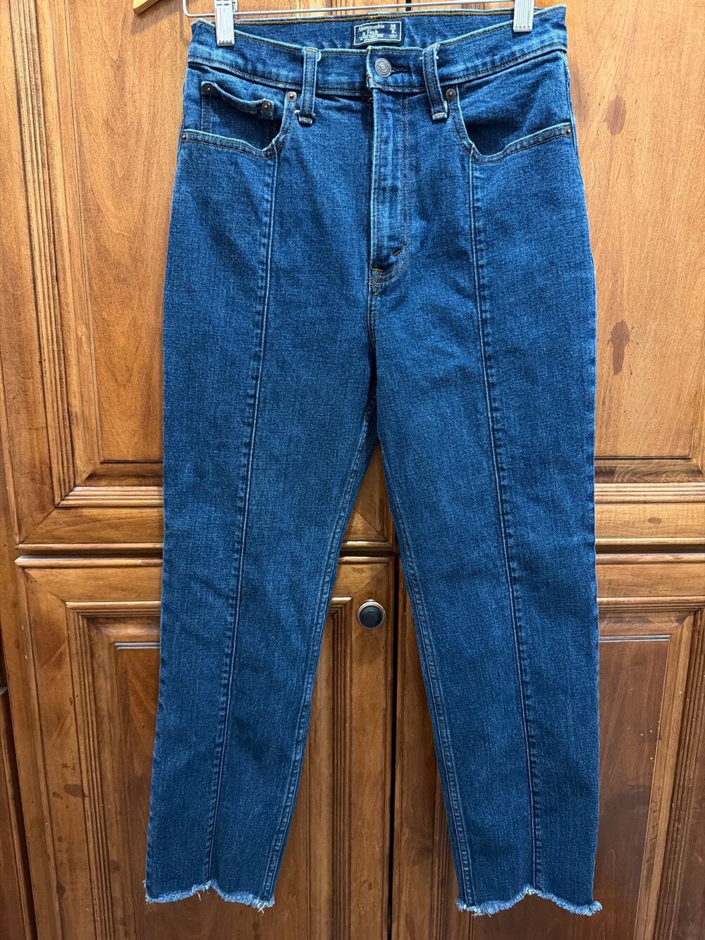 Abercrombie & Fitch Ultra High Rise Straight Denim Jeans, 28/6R